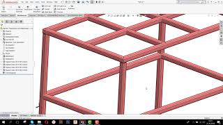 13 Solidworks Eğitim Weldments Profil  Çelik Konstruksiyon  Yükleme wwwankaracadcamcom [upl. by Sirhc631]