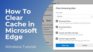 How to Clear Cache in Microsoft Edge  Delete Browser Cache [upl. by Christmas]