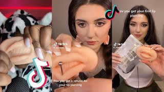 ASMR TikToks ✨ TIKTOK Compilation  Part 8  Piercing 👄👂 ADHD  FAST AND SLOW [upl. by Sexela]