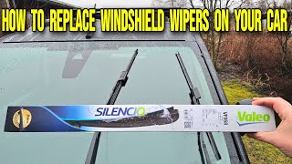 How to Replace Windshield Wipers on Your Car VALEO SILENCIO [upl. by Travus221]