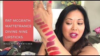 Pat McGrath MatteTrance Divine Nine Haul and Lip Swatches [upl. by Bergstein]