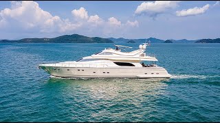 80ft Ferretti Yacht Phuket  Luxury Yacht charter in Phuket Thailand [upl. by Hamilah223]