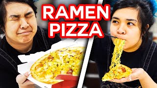 I Tried Japans RAMEN PIZZA [upl. by Ydde]