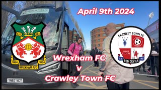 Wrexham FC v Crawley Town FC Players arrive for Promotion Battle Clash [upl. by Nevs]