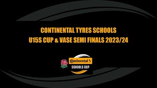 LIVE  Continental Tyres Schools Cup and Vase Under 15 semifinals [upl. by Etterraj]