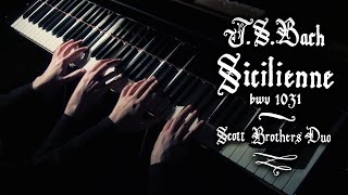 SICILIENNE BWV 1031 – JS BACH – Piano Duet [upl. by Eirameinna259]