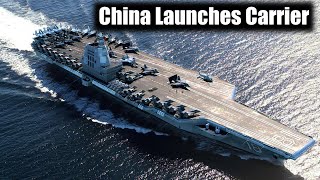 Type 003 aircraft carrier launched Overview of the Chinese supercarrier Fujian [upl. by Ayotaj]