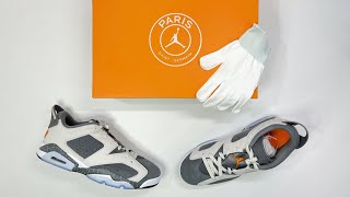 Air Jordan 6 Low PSG  Unboxing details [upl. by Artied]