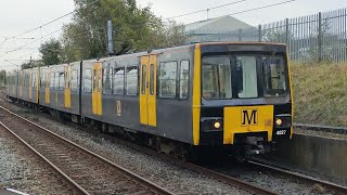 Tyne amp Wear Metro Metrocars 4027 and 4084 passing Chillingham Road 41024 [upl. by Dew850]