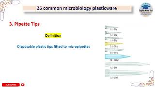 3 Pipette Tips  25 common microbiology plasticware laboratory microbiology part3 [upl. by Lilybel]