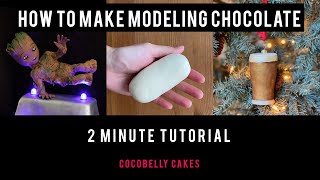 How to Make Modeling Chocolate Easy 2minute tutorial [upl. by Bledsoe]