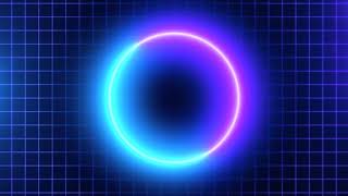 Pink and Blue Neon Circle Background Looped Animation  1 HOUR  Beautiful Relaxing Screensaver [upl. by Tran484]