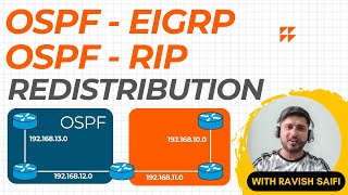 OSPF Redistribution with EIGRP amp RIP – Configuration and Explanation [upl. by Reivaz130]