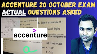 Accenture 20 October 2023 Actual Questions  Accenture Exact Exam Questions [upl. by Hephzipa]