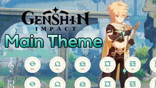 ♪ Main Theme ♪ Windsong Lyre Harp Cover amp Tutorial  Genshin Impact [upl. by Law265]