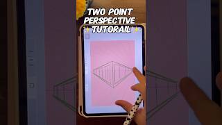 Two point perspective ✨drawing tutorial shorts procreate perspectiveart art drawing [upl. by Nodnol896]