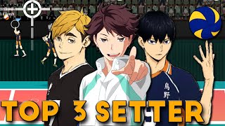 The Spike TOP 3 SETTER Haikyuu Miya Atsumu Kageyama Tobio Oikawa Tōru Volleyball 3x3 [upl. by Faxon947]