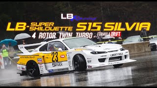 LBSUPER SILHOUETTE S15 SILVIA 4 rotor twin turbo debut [upl. by Elisabet257]