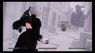 Turning Skyrim into NieRAutomata HD [upl. by Ahsiled]