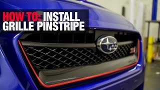 HOW TO Subaru WRX STI Red Grille Pinstripe s207 Style [upl. by Enilatan]