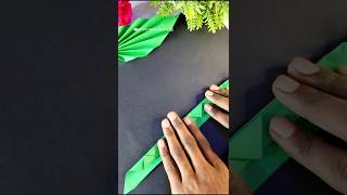 How to make paper leaves 🌿 paper craft 🌼shorts craft [upl. by Gniw]