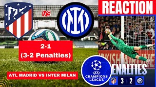 Atletico Madrid vs Inter Milan 21 32 Penalties Live Champions League Football Score Highlights [upl. by Sirron]