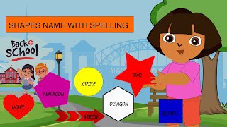 Shapes With Spelling  shape name Spelling in hindi and english [upl. by Harac]