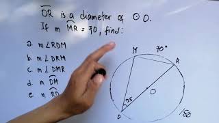 How to get inscribe angle and its intercepted arc in a circle [upl. by Nodgnal754]