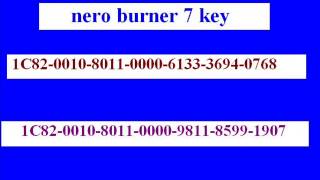 nero burner 7 Serial Key [upl. by Artinek]