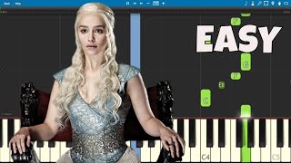 EASY Game Of Thrones Piano Tutorial  Theme Song [upl. by Birchard]