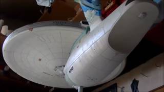 Polar Lights 1350th Enterprise Refit Secondary hull Paintwork [upl. by Sane50]