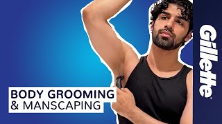 Body Grooming and Manscaping 3 Easy Steps to Trim Shave amp Moisturize  Gillette [upl. by Antoinette219]