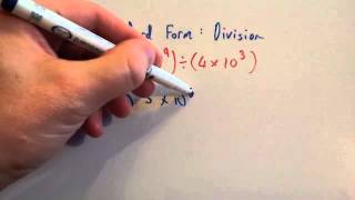 Standard Form division  Corbettmaths [upl. by Kimberlyn]