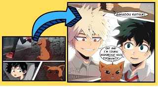 bakudeku  izuku amp Kacchan Cant Abandon Cats in Rain english comic Dub [upl. by Nohtahoj]