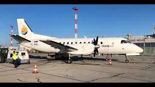 RAFAvia  Saab 340A QC  YLRAL  flying along the amazing coastline in Croatia landing at Split [upl. by Euqirrne418]