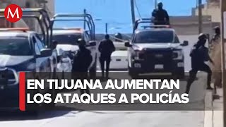 Agente de policía herido en enfrentamiento en la colonia centro de Tijuana [upl. by Anitsirhc]