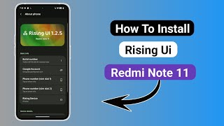 How To Install Rising Ui Custom Rom in Redmi Note 11 [upl. by Natsuj513]