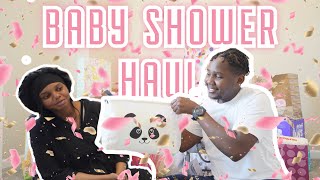 OFFICIAL BABY SHOWER HAUL  FIRST TIME PARENTS 🥰 babyshower couple trending viralvideo [upl. by Yeaton226]