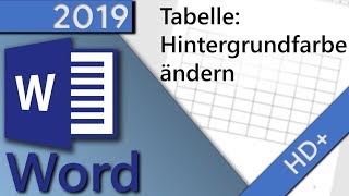 Word Tabelle Farbe ändern in 1 MINUTE HD 2019 [upl. by Ailero302]