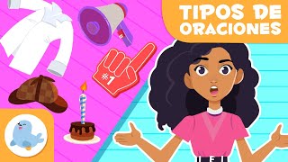 TIPOS DE ORACIONES 🎉 Enunciativas desiderativas interrogativas exclamativas imperativas [upl. by Erie]