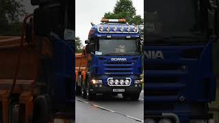 Scania R500 V8 tipper with exhaust stacks shorts [upl. by Erda]