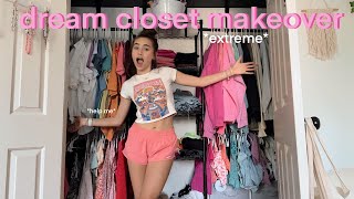 aesthetic closet organization makeover extreme [upl. by Roderich]