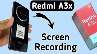 Redmi A3x screen recording kaise kare how to make screen recording in Redmi screen recording setti [upl. by Tama619]