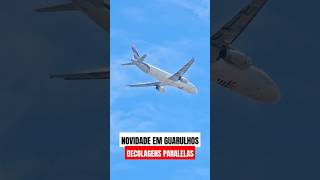 AEROPORTO DE GUARULHOS O PERARANDO DECOLAGENS PARALELASreels viral aviao airbus latam plane [upl. by Lartnom672]