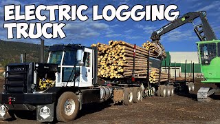 Worlds First Log Haul with a Diesel Electric Truck [upl. by Digdirb167]