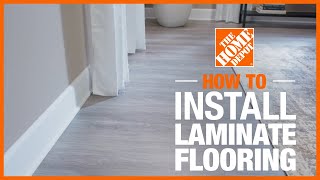 How to Install Laminate Flooring  The Home Depot [upl. by Dhiren]