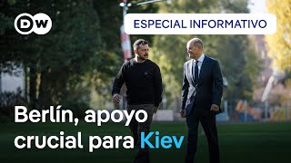 Zelenski busca en Berlín apoyo para ejecutar su quotPlan para la victoriaquot contra Rusia [upl. by Novyat736]