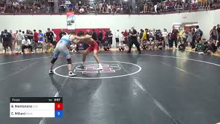 2024 U20 Men’s Freestyle World Team Trials Beau Mantanona vs Charlie Millard 74 KG Finals [upl. by Bille479]