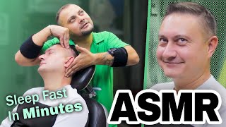 DEFINITIVE SLEEP  Amazing ASMR Barber Massage IN Real Barber Shop [upl. by Atonsah]