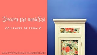 Tutorial cómo decorar una mesilla con papel de regalo [upl. by Ingamar59]